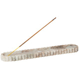 Scalloped Marble Incense Holder