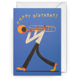Happy Birthday Trombone Man Card