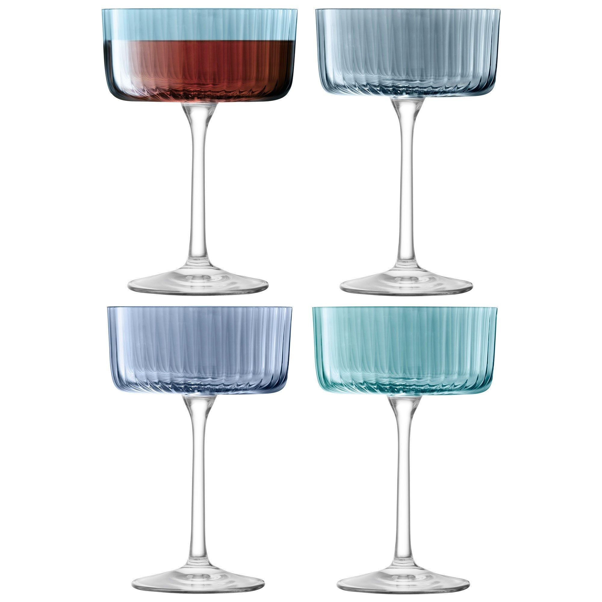 Gems Champagne Coupes Sapphire - Set of 4