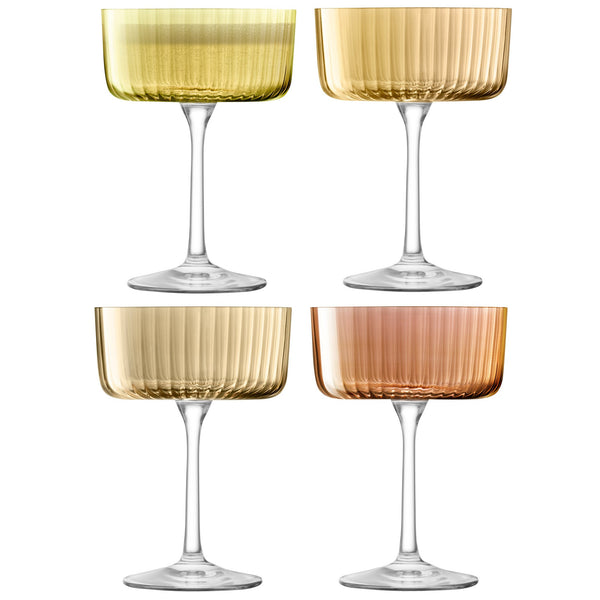 Gems Champagne Coupes Amber - Set of 4