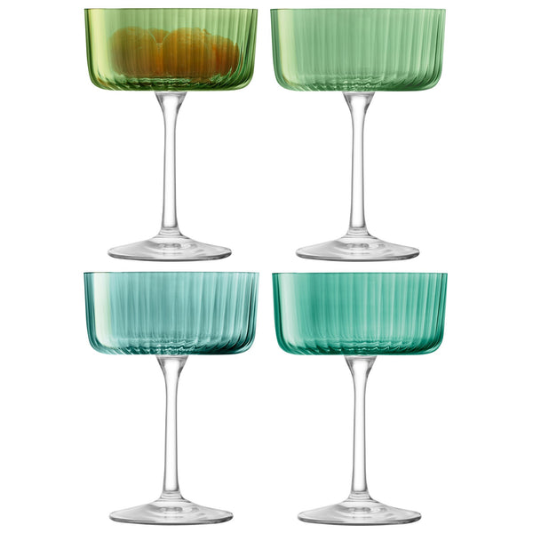 Gems Champagne Coupes Jade - Set of 4