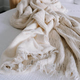 Crinkle Fleece-Lined Throw