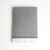 Charcoal & White Cashmere Blanket