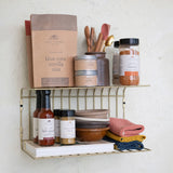 Brass Metal Wire Wall Shelf