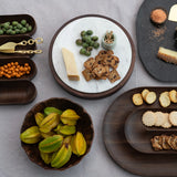 Wood & Marble Pedestal Serving Board