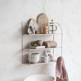 Blush 3-tier Metal Wall Shelf