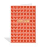 PETITE Love You Hearts Card