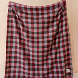 Recycled Wool Blanket in Wine Gingham