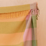 Recycled Wool Blanket in Green Bold Check