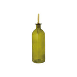 Olive Glass Oil Cruet