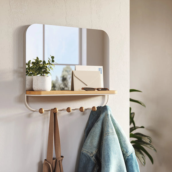 Estique Mirror with Hooks