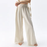 Crinkle Palazzo Pants