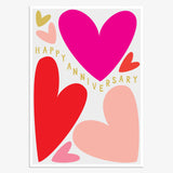 Happy Anniversary Hearts Card