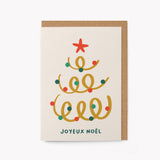 Joyeux Noel Arbre Ruban Card