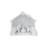 White Ceramic Stoneware Nativity