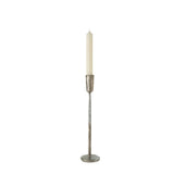 Silver Luna Forged Candlestick