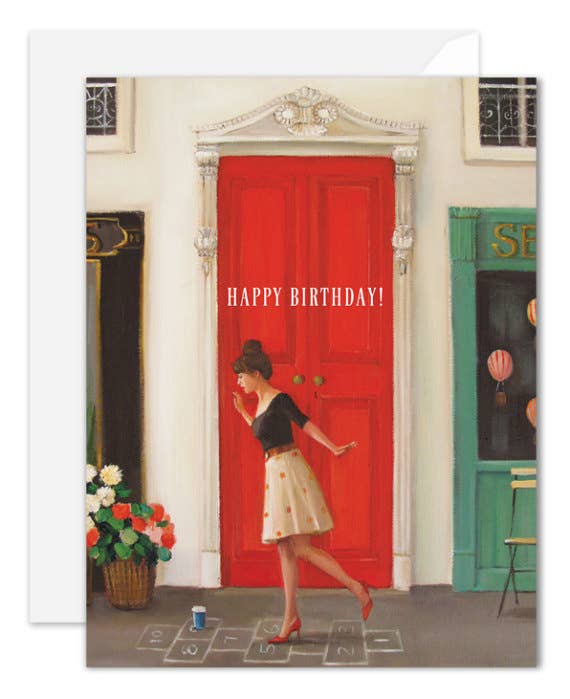 Hopscotch Birthday Card