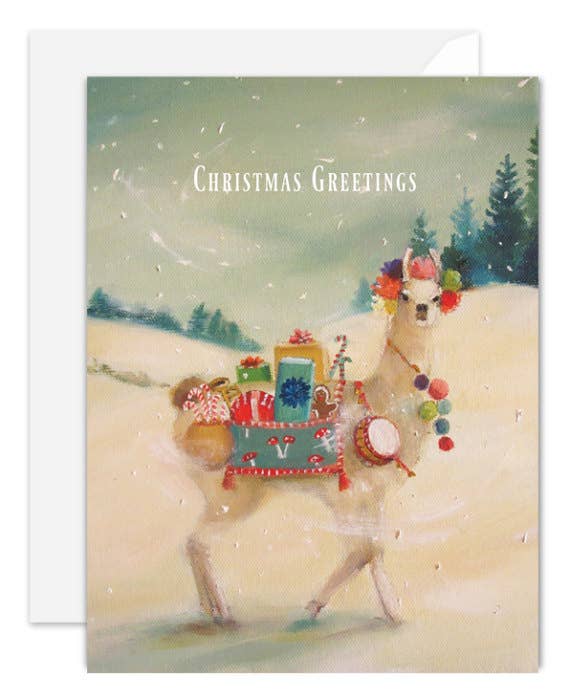 The Northern Christmas Llama Card