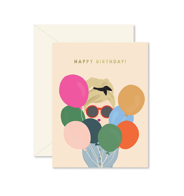 Balloon Lady Birthday Greeting Card