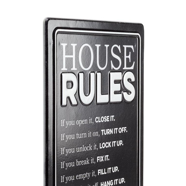 House Rules Wall Sign