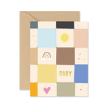 Checkerboard Baby Quilt Greeting Card