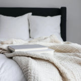 Flax Crinkle Bed Cover