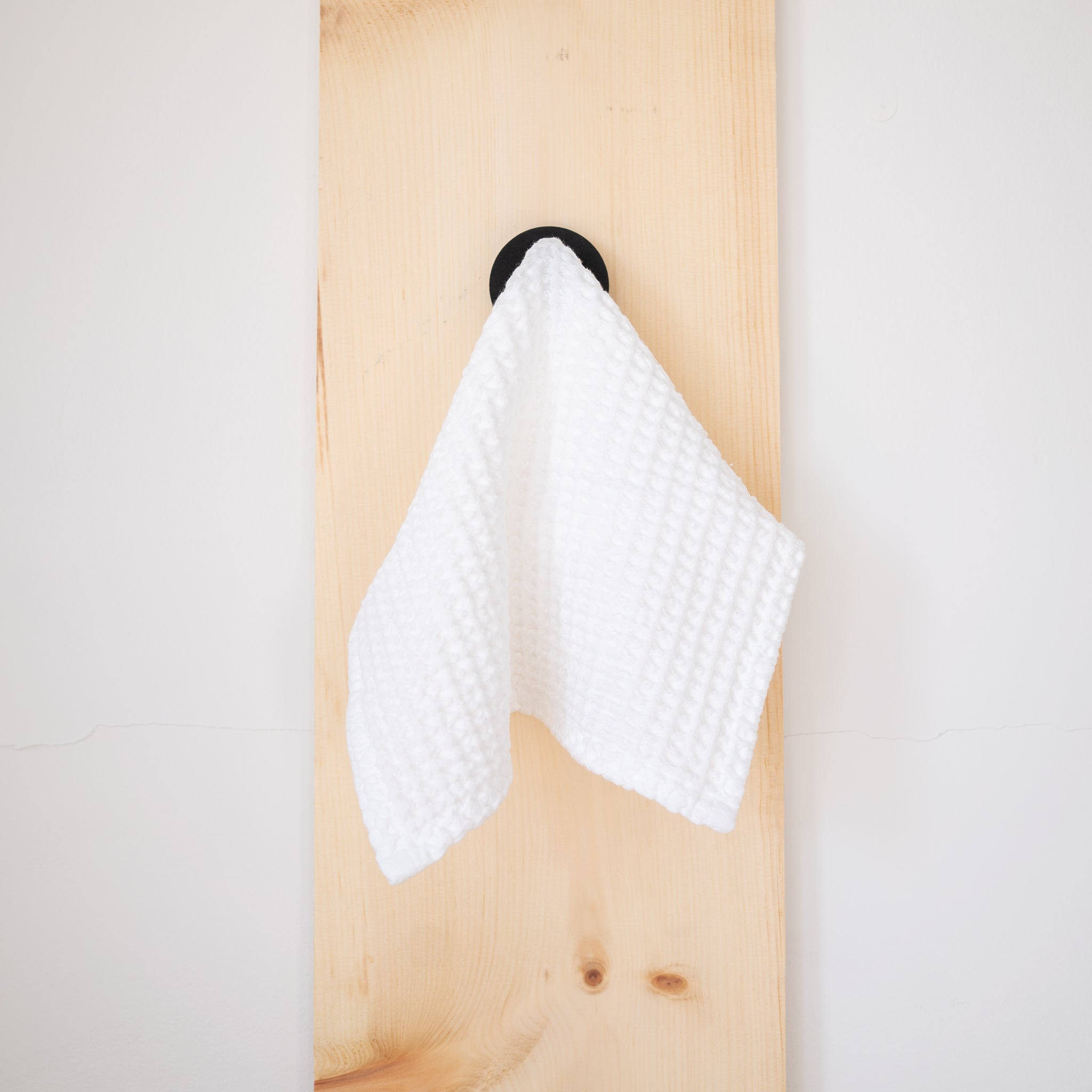 white 100% cotton waffle face towel