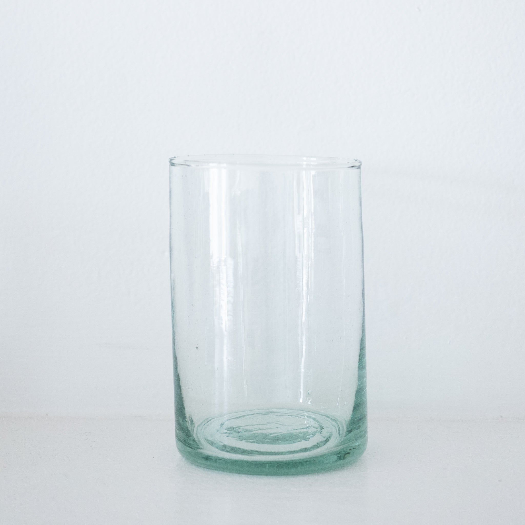 medium straight clear glass recycled tumbler
