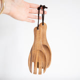 Acacia Scoop Servers with Straps