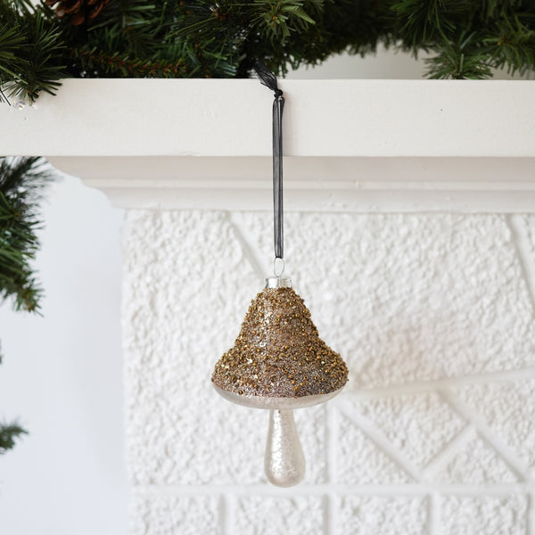 Glitter Mushroom Ornament