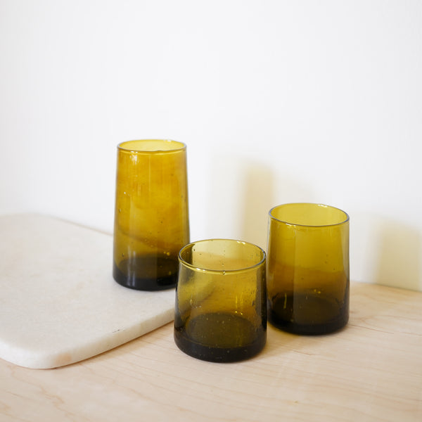 trio of moroccan bronze recycled tumblers