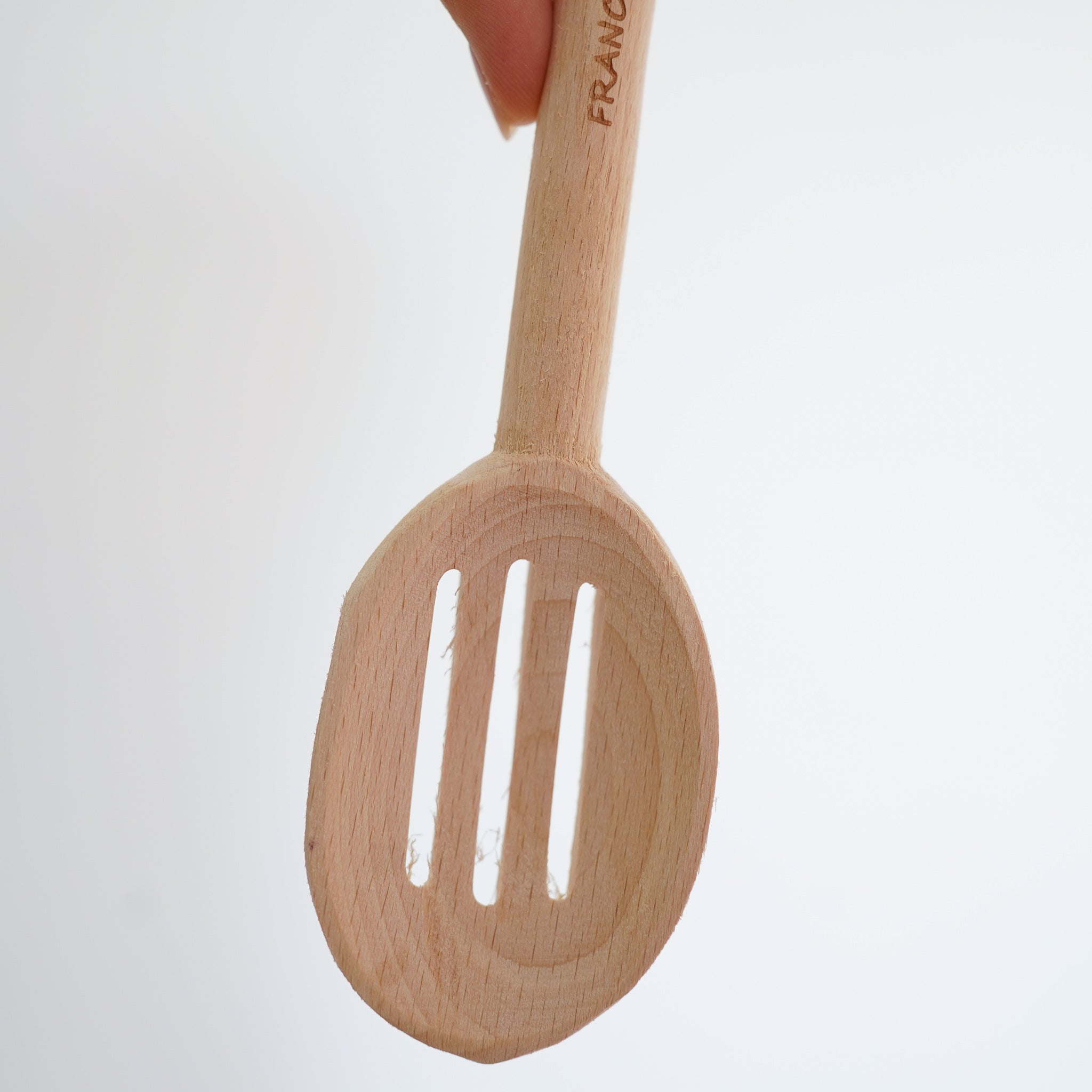 Slotted Wood French Cooking Spoon