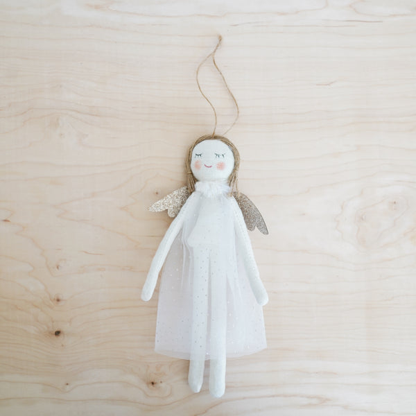 Glitter Wings Angel Ornament