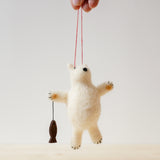 Polar Bear with Fish Ornament