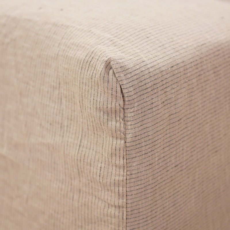 Pinstripe Linen & Cotton Fitted Sheet