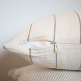 Cotton Gauze Pillow Cover - Sage Wide Stripes