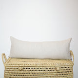 Lumbar Cotton Gauze Pillow - Sage Thin Stripes