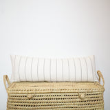 Cotton Gauze Pillow Cover - Sage Wide Stripes