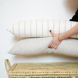 Cotton Gauze Pillow Cover - Sage Wide Stripes