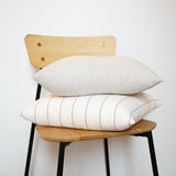 Square Cotton Gauze Pillow - Sage Wide Stripes