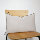 Lumbar Pinstripe Linen & Cotton Pillow