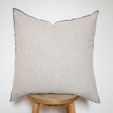 Square Pinstripe Linen & Cotton Pillow