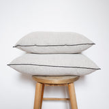 Lumbar Pinstripe Linen & Cotton Pillow
