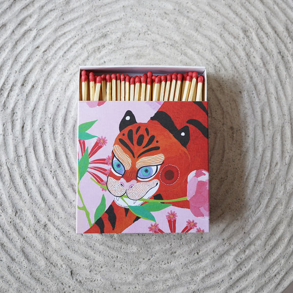 Tiger with Peony Matches