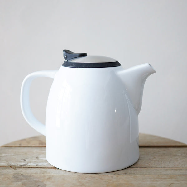 White Ceramic Teapot With Infuser