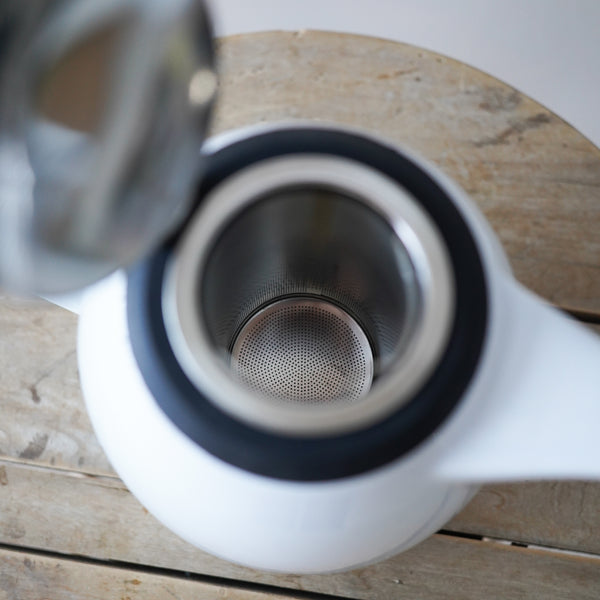 White Ceramic Teapot With Infuser