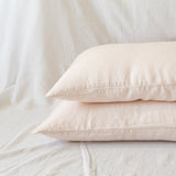 blush linen pair of pillowcases 