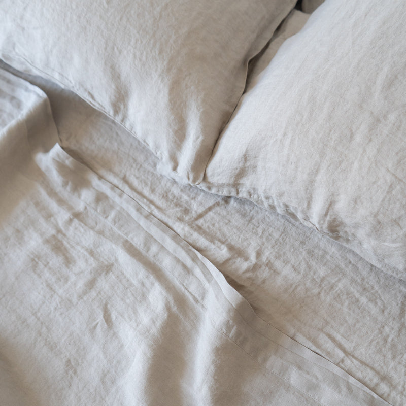 natural beige linen bedding