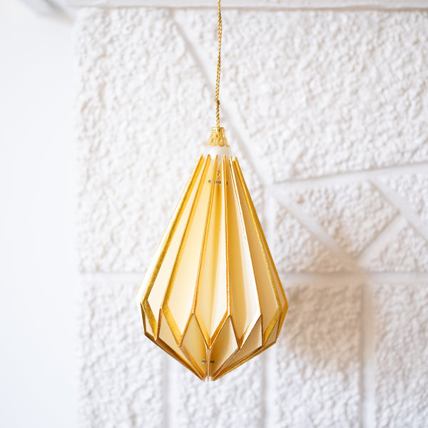 Foldable Paper Pendant Ornament Yellow