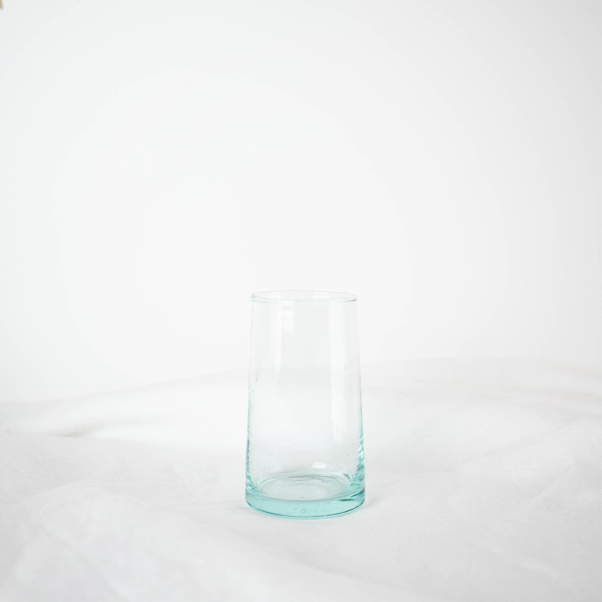 large tapered clear recycled glass tumbler